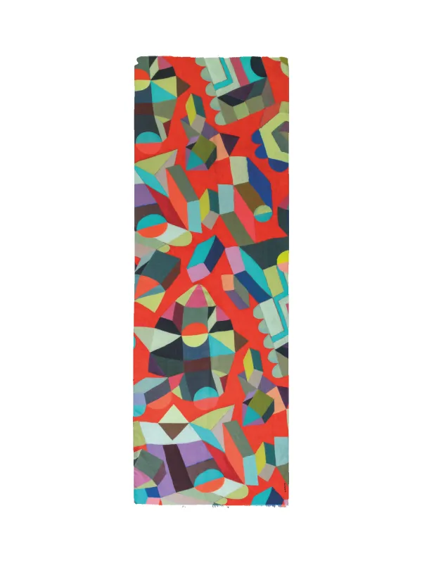 Cashmere Silk Scarf with Indian Summer Print sold by Akris