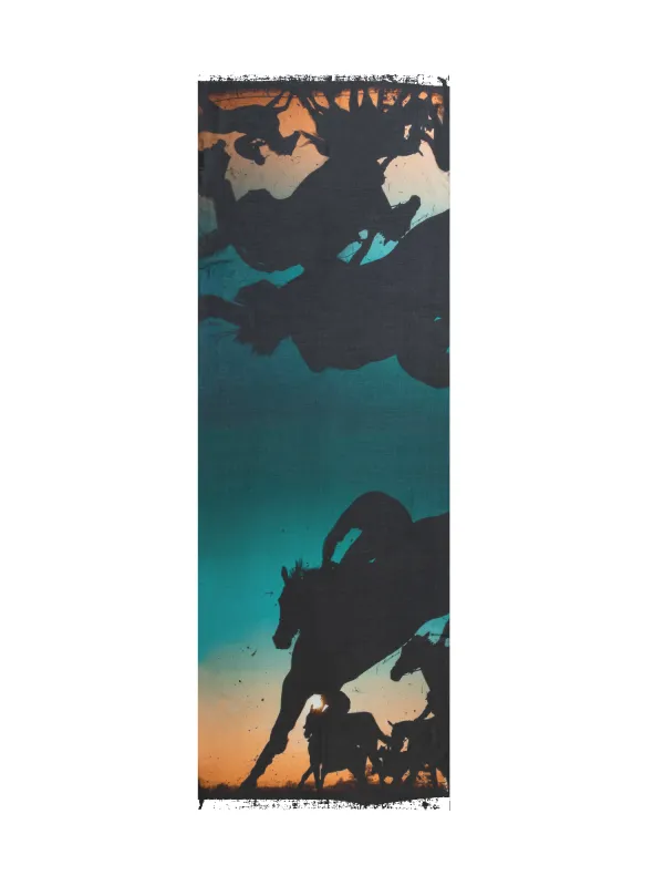 Scarf Cashmere Silk Turf Print sold by Akris