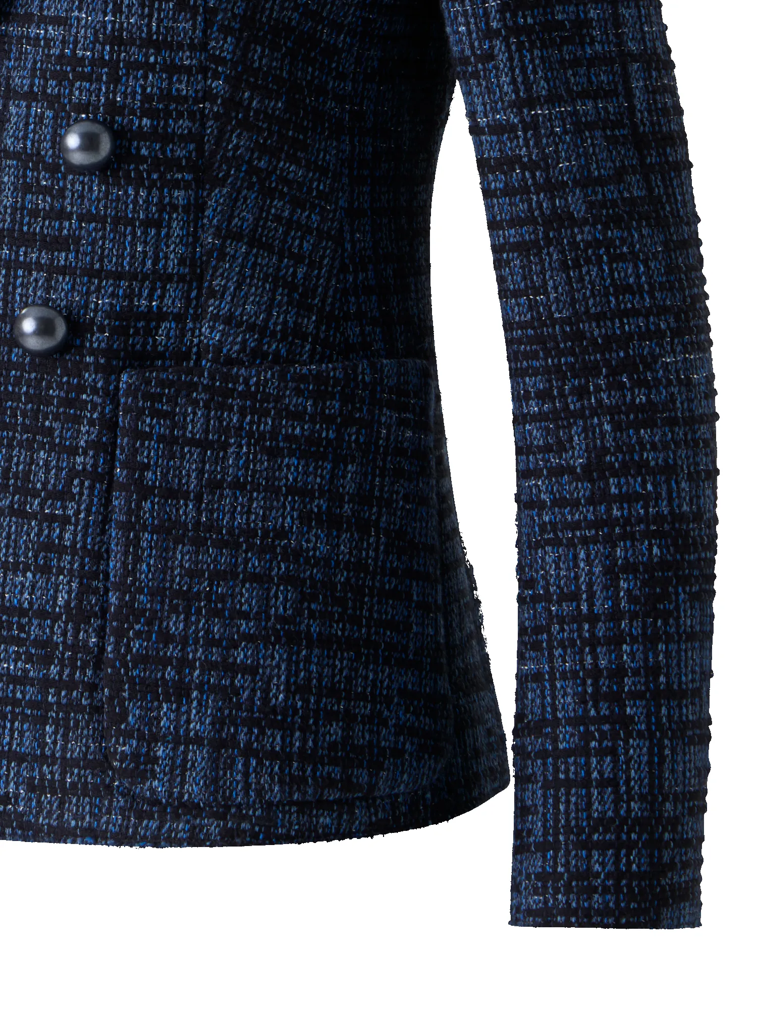 Raw Cotton Stripe Tweed Blazer sold by Akris product image thumbnail 3