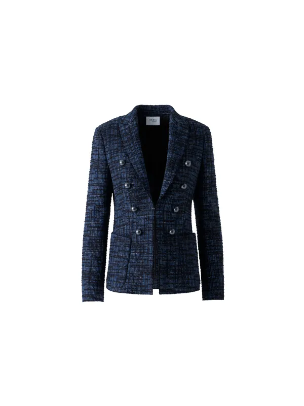 Raw Cotton Stripe Tweed Blazer sold by Akris