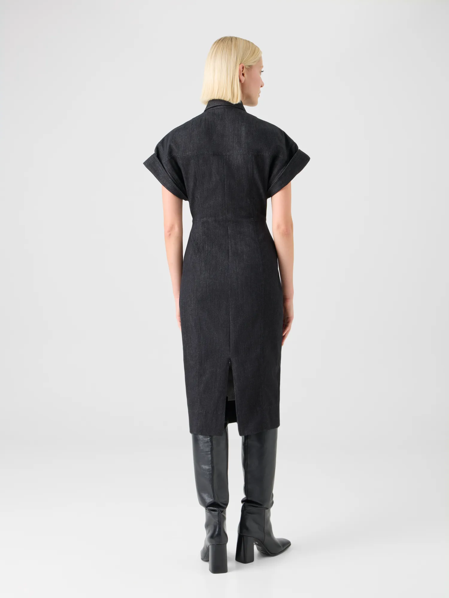 Fitted Cotton Stretch Denim Dress sold by Akris product image thumbnail 5
