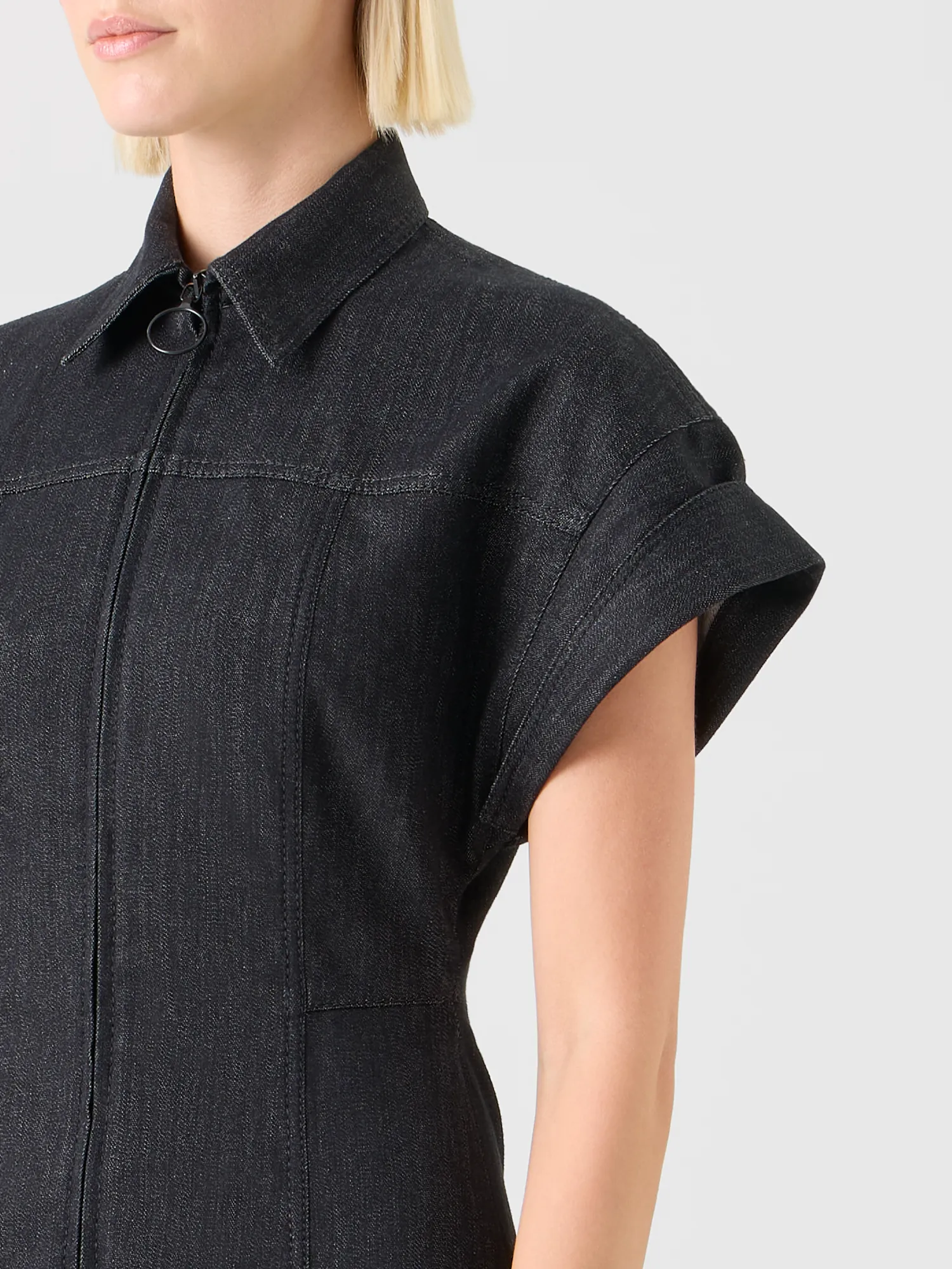 Fitted Cotton Stretch Denim Dress sold by Akris product image thumbnail 3
