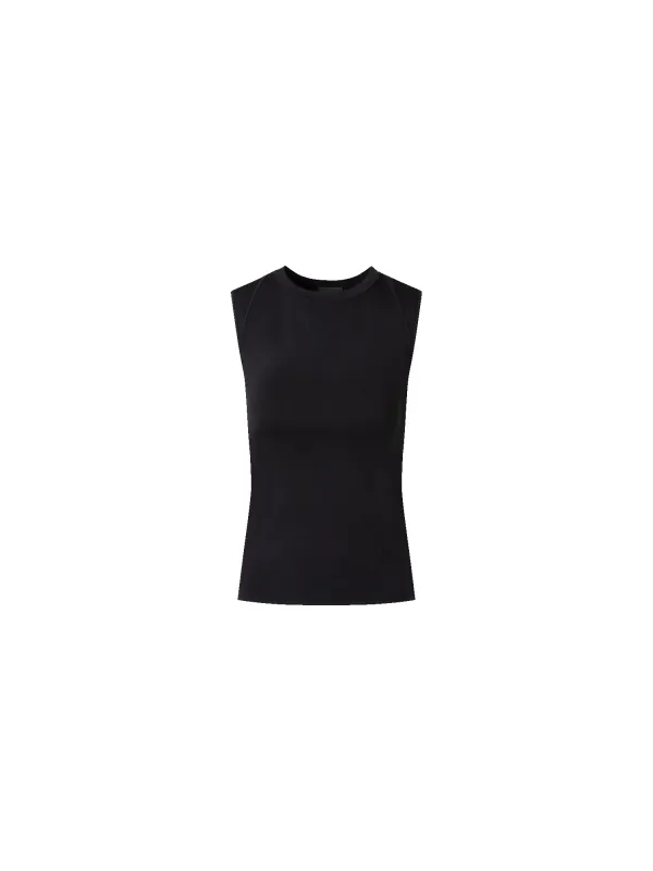Sleeveless Knit Top in Silk Stretch sold by Akris