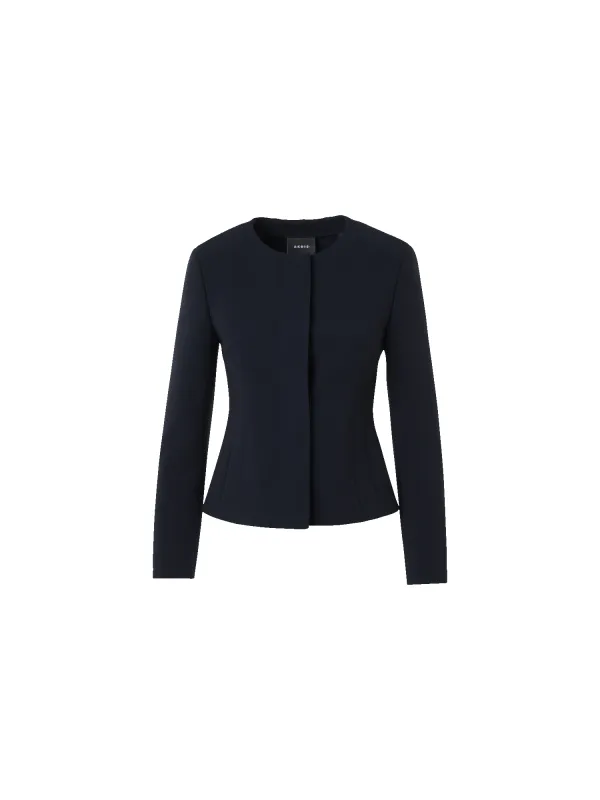 Fitted Wool Bi-Stretch Double-Face Jacket sold by Akris