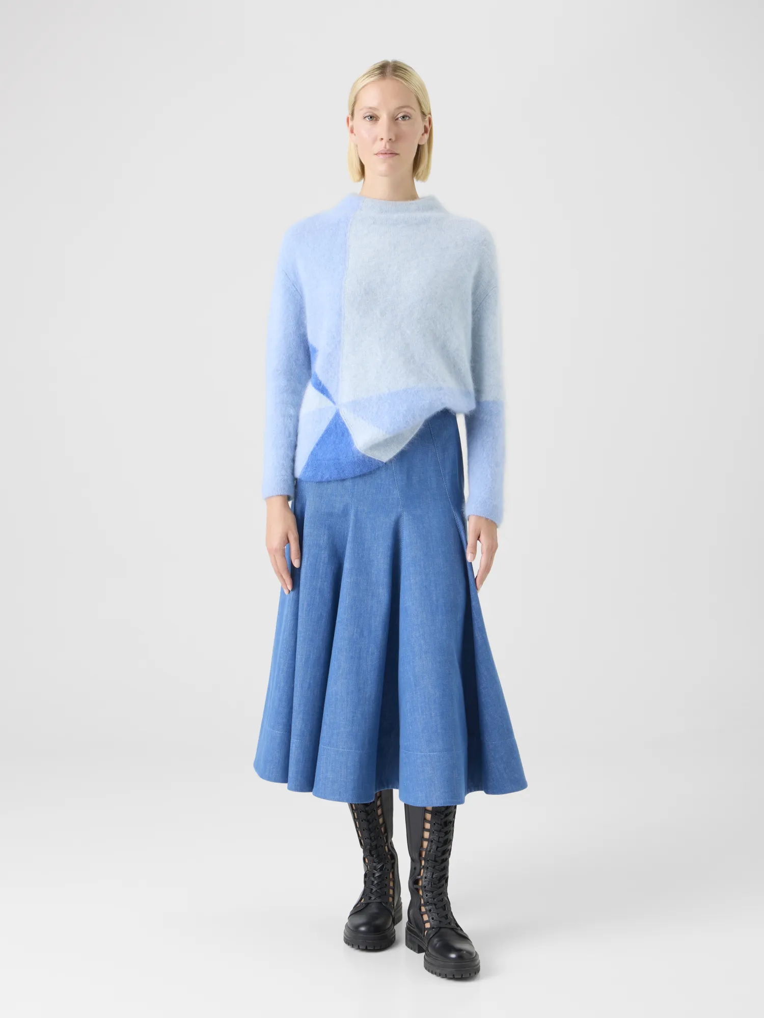 Cloud Cashmere Sweater with Sunbeam Intarsia sold by Akris product image thumbnail 2