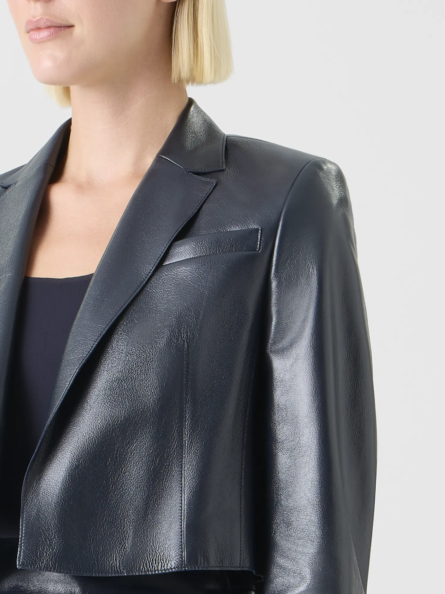 Lacquered Nappa Short Jacket sold by Akris product image thumbnail 3