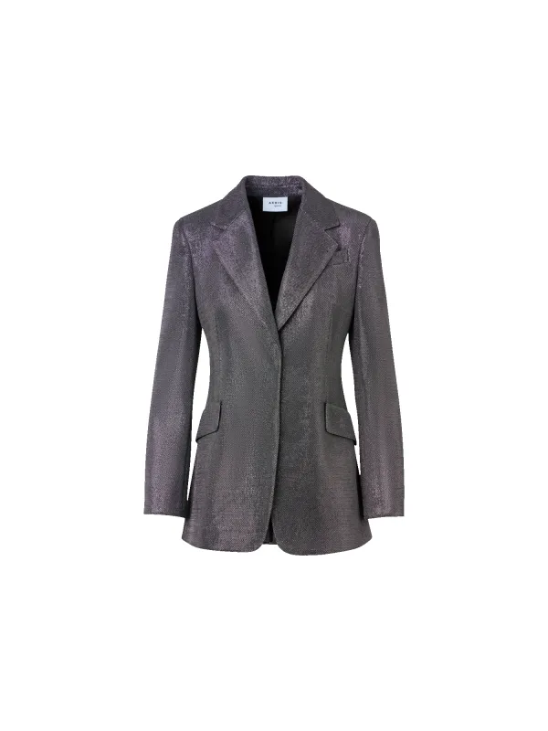 Metallic Birdseye Jersey Blazer sold by Akris