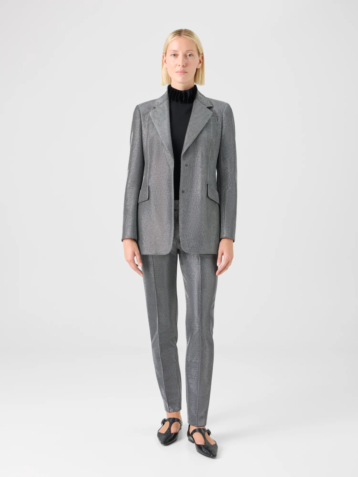 Metallic Birdseye Jersey Blazer sold by Akris product image thumbnail 2
