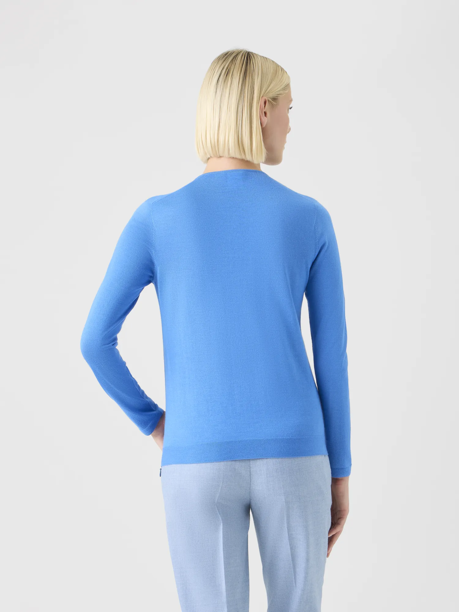 Seamless Crew Neck Sweater in Cashmere Silk sold by Akris product image thumbnail 5