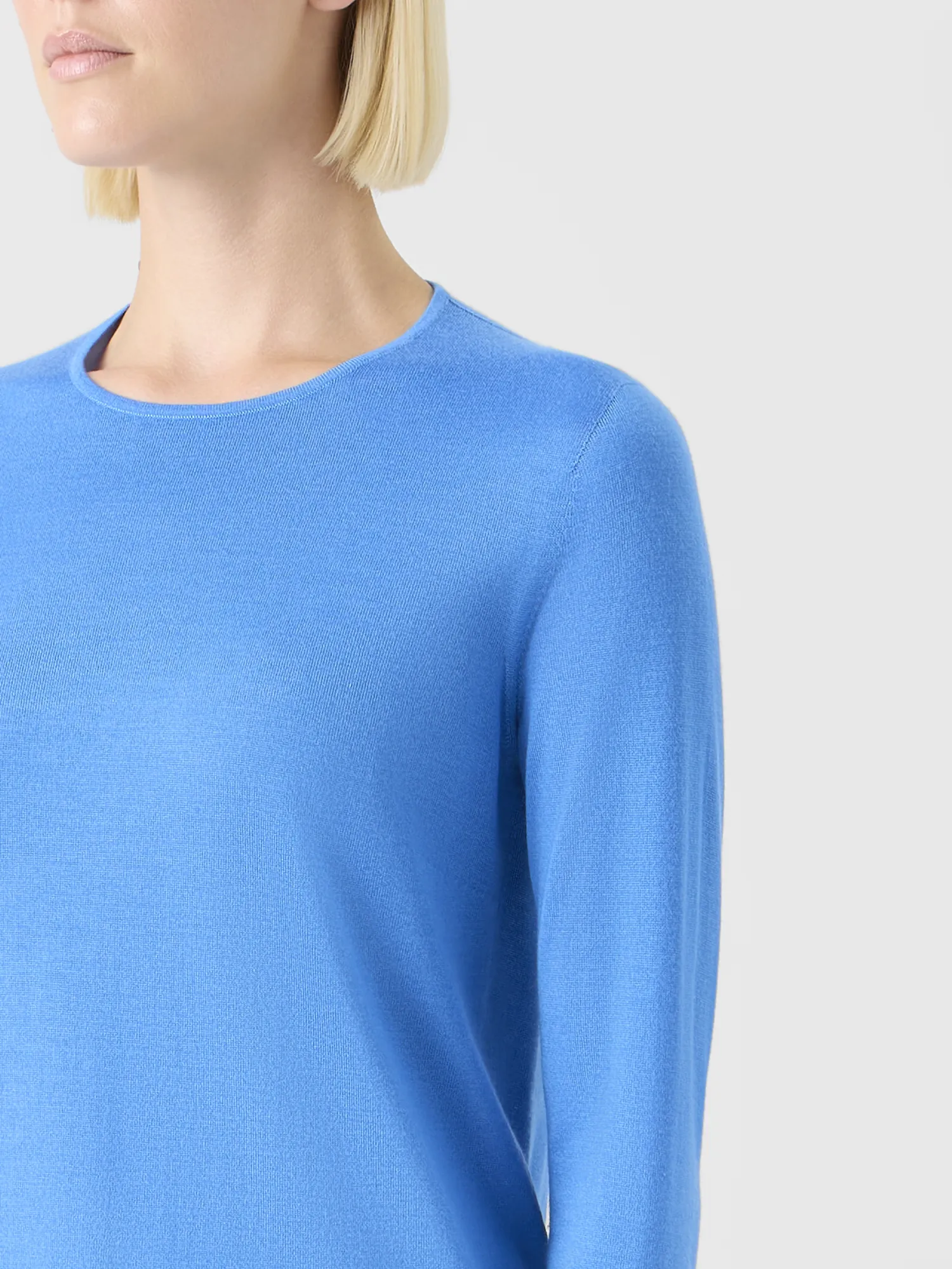 Seamless Crew Neck Sweater in Cashmere Silk sold by Akris product image thumbnail 3