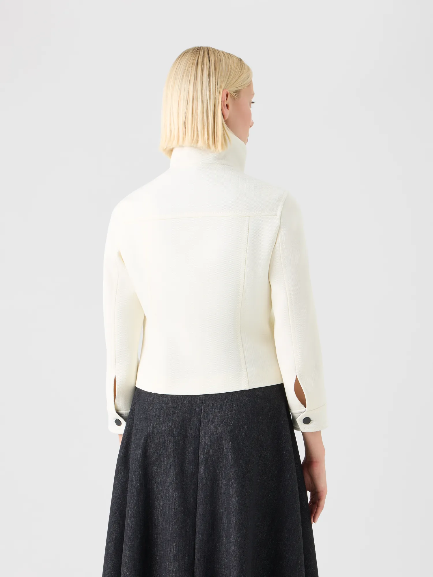 Contrast Wool Tricotine Jacket sold by Akris product image thumbnail 4
