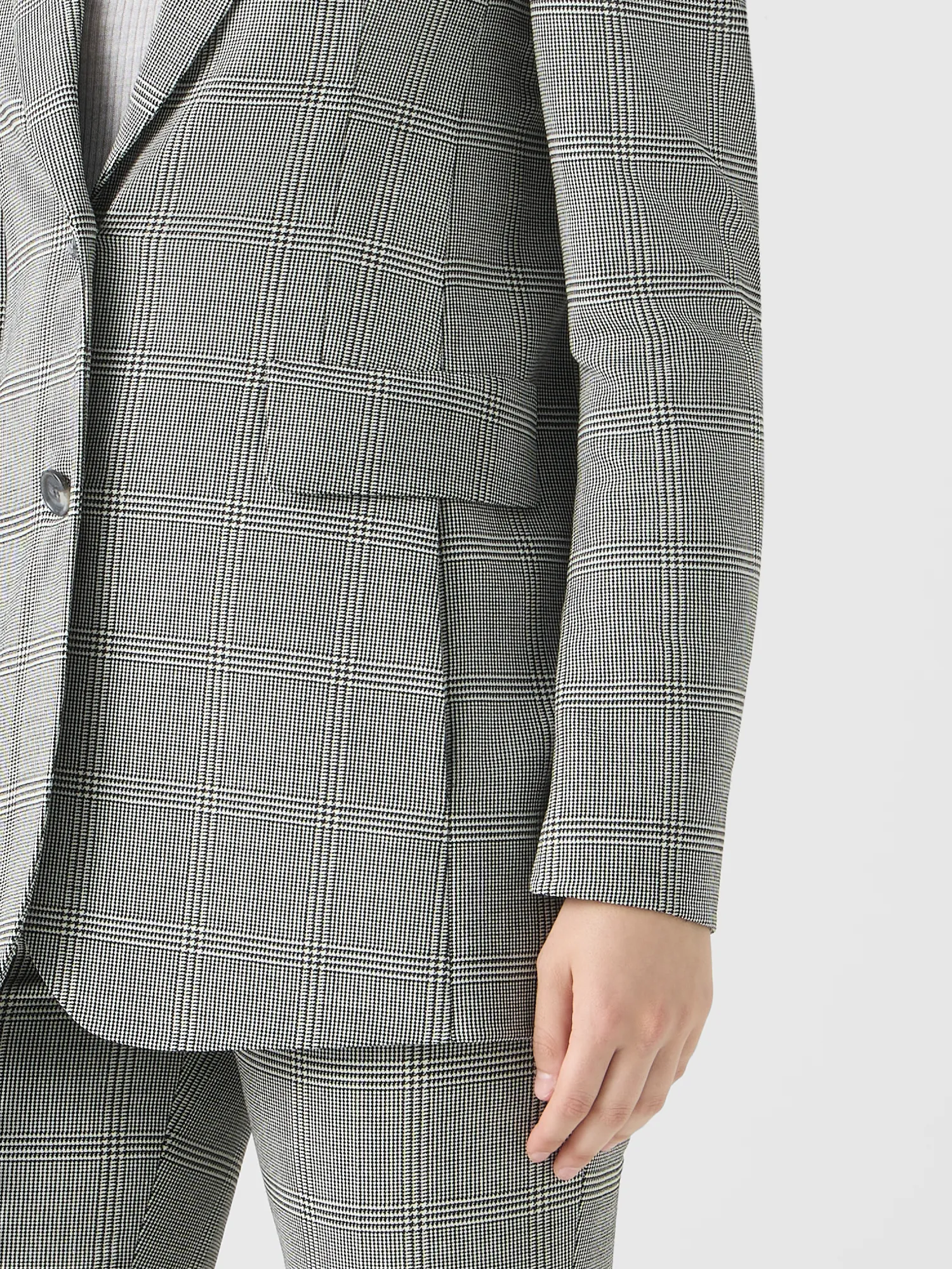 Prince of Wales Check Wool Stretch Double-Face Jacket sold by Akris product image thumbnail 4