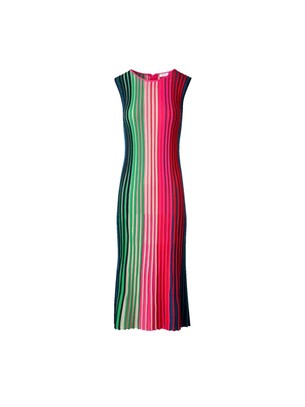 Sleeveless Merino Wool Knit Rib Dress made by Akris Punto