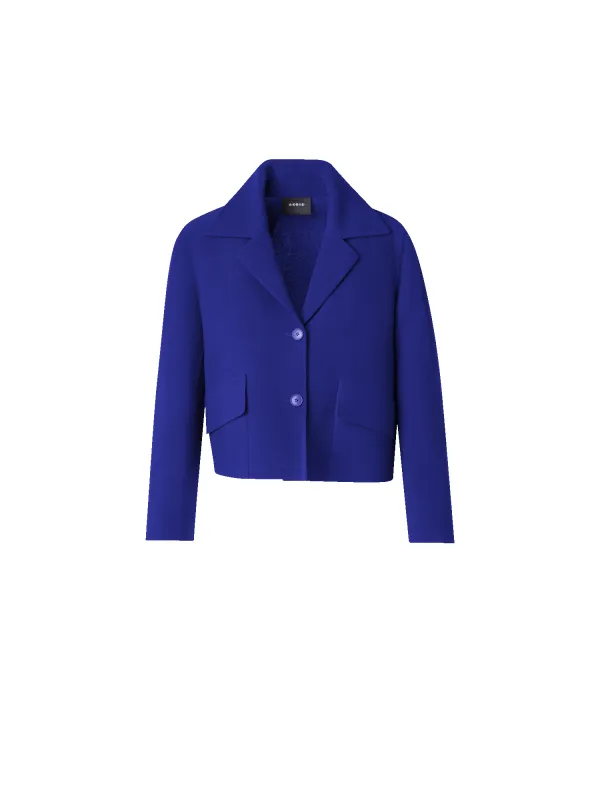 Short Jacket in Wool Crêpe Double-Face sold by Akris