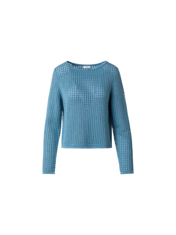 Knit Sweater in Chunky Cotton Mesh made by Akris Punto