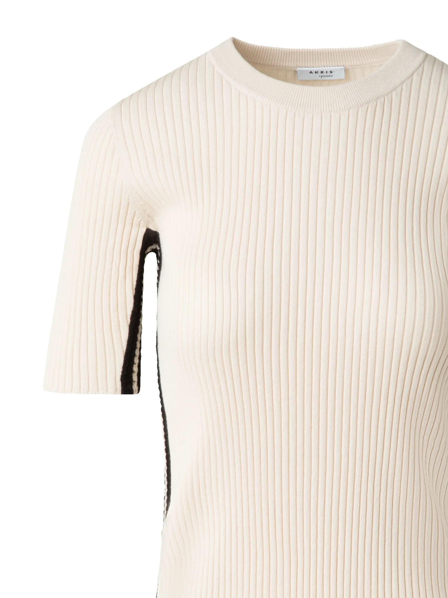 Short Sleeves Sweater with Contrast Stripes sold by Akris product image thumbnail 4