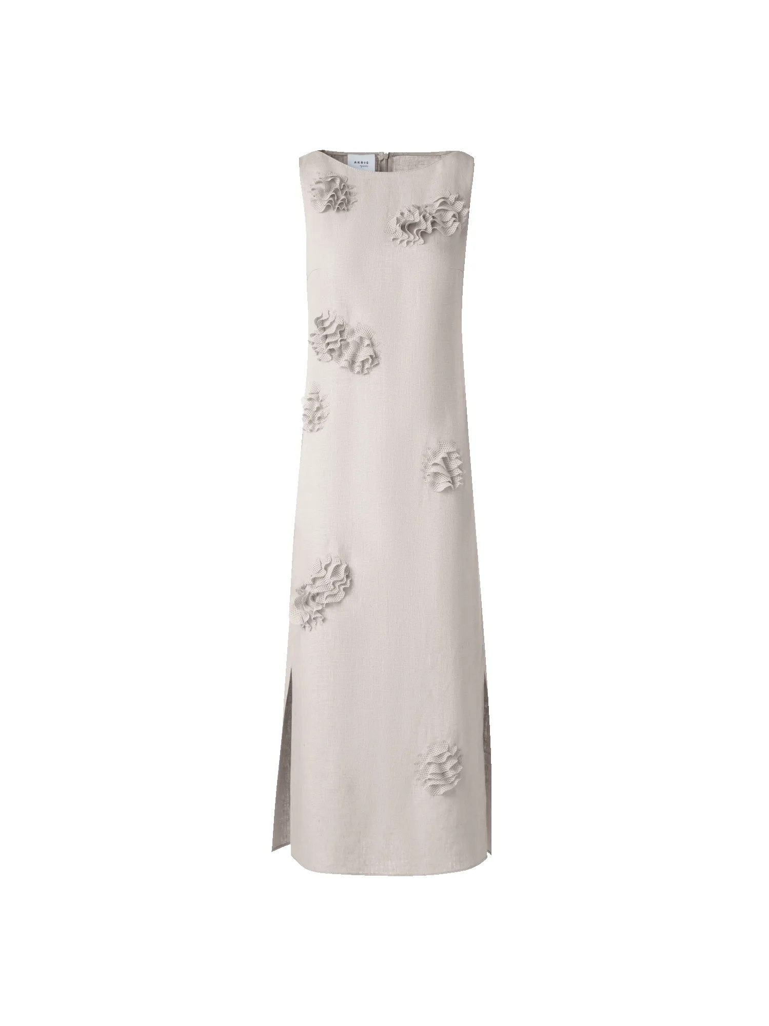 Midi Linen Dress with 3D Carnation Detail sold by Akris