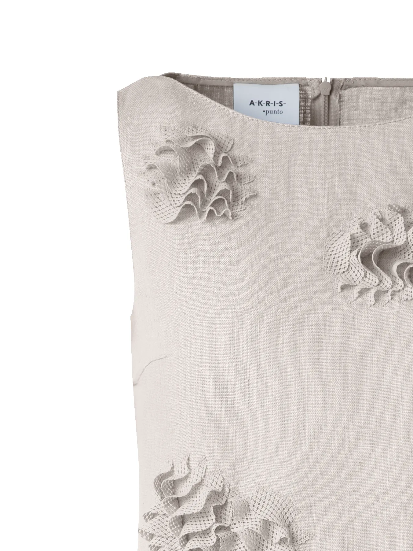 Midi Linen Dress with 3D Carnation Detail sold by Akris product image thumbnail 4