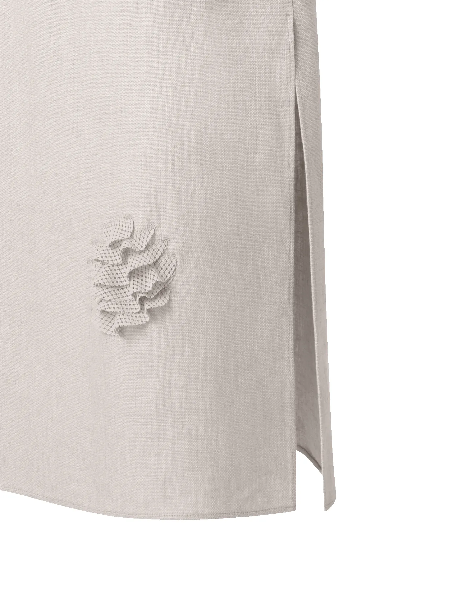Midi Linen Dress with 3D Carnation Detail sold by Akris product image thumbnail 2