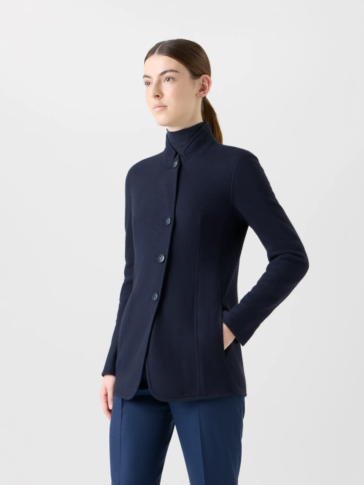 Long Cashmere Jersey Jacket sold by Akris product image thumbnail 5
