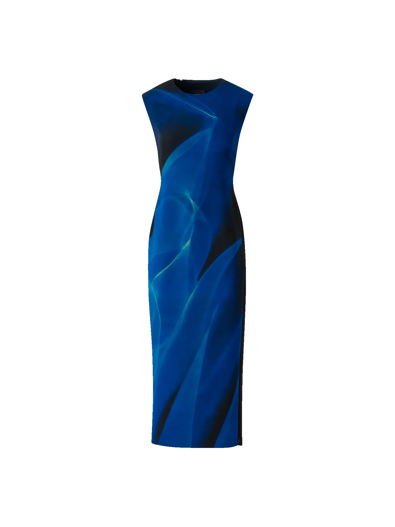 Wool Shift Dress in Alyson's Cyanotype Print sold by Akris