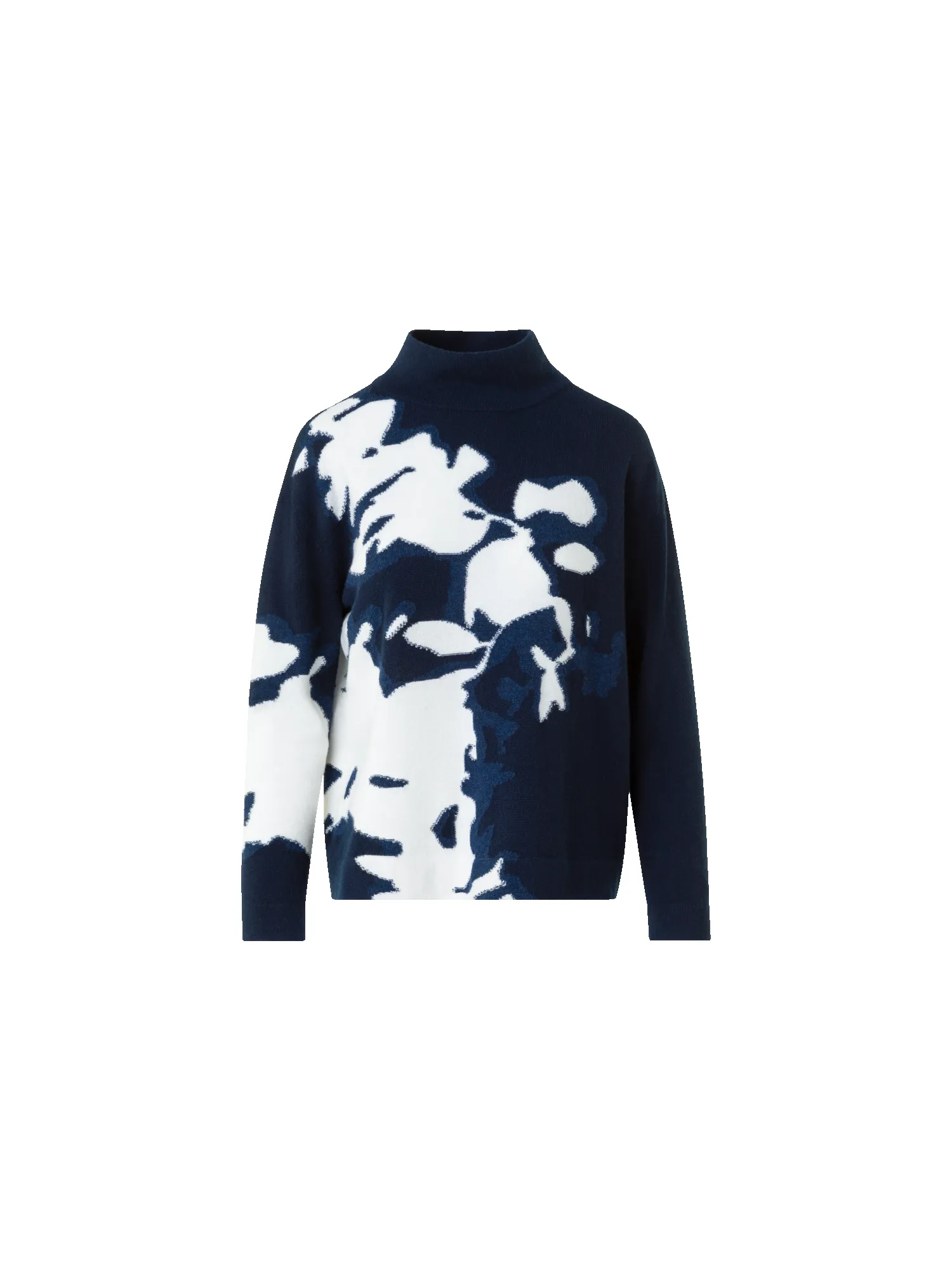 Cashmere Wildflower Intarsia Mock Neck Sweater sold by Akris