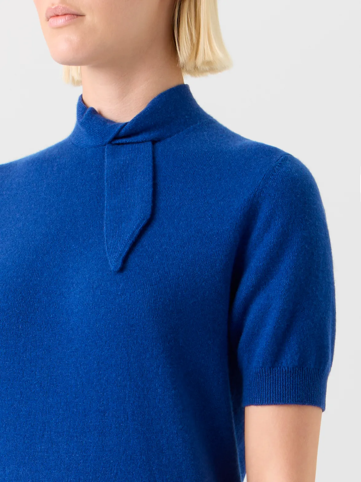 Short Sleeve Cashmere Sweater with Knot Detail sold by Akris product image thumbnail 4