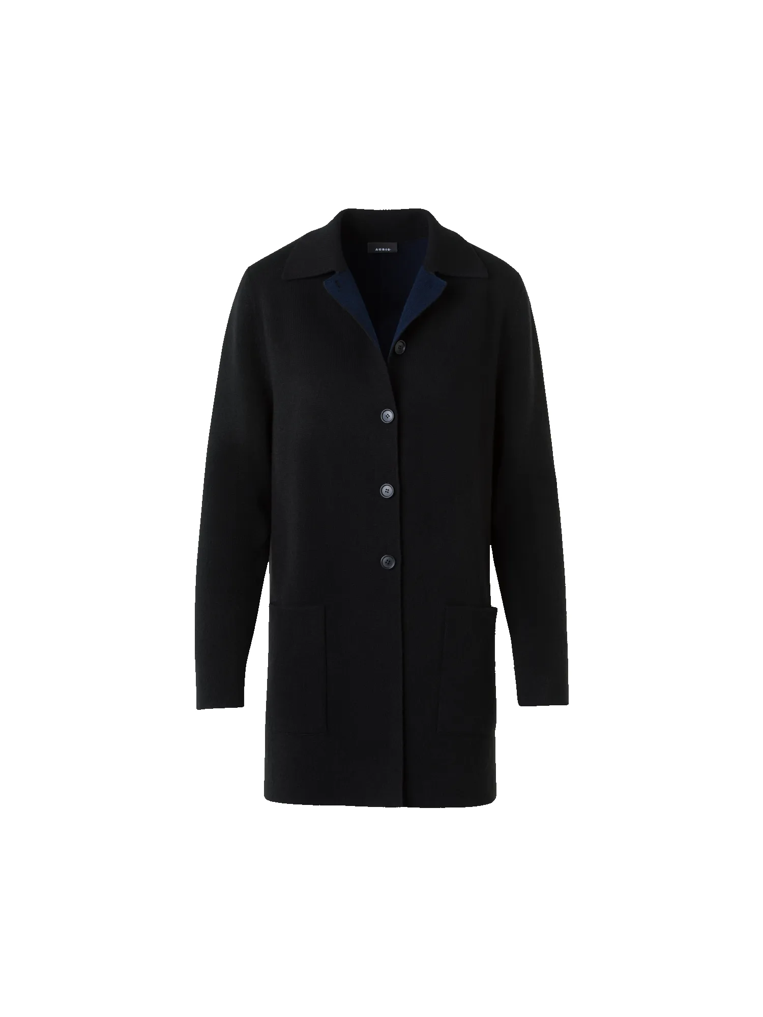 Short Bi-Color A-Line Cashmere Double-Face Coat sold by Akris