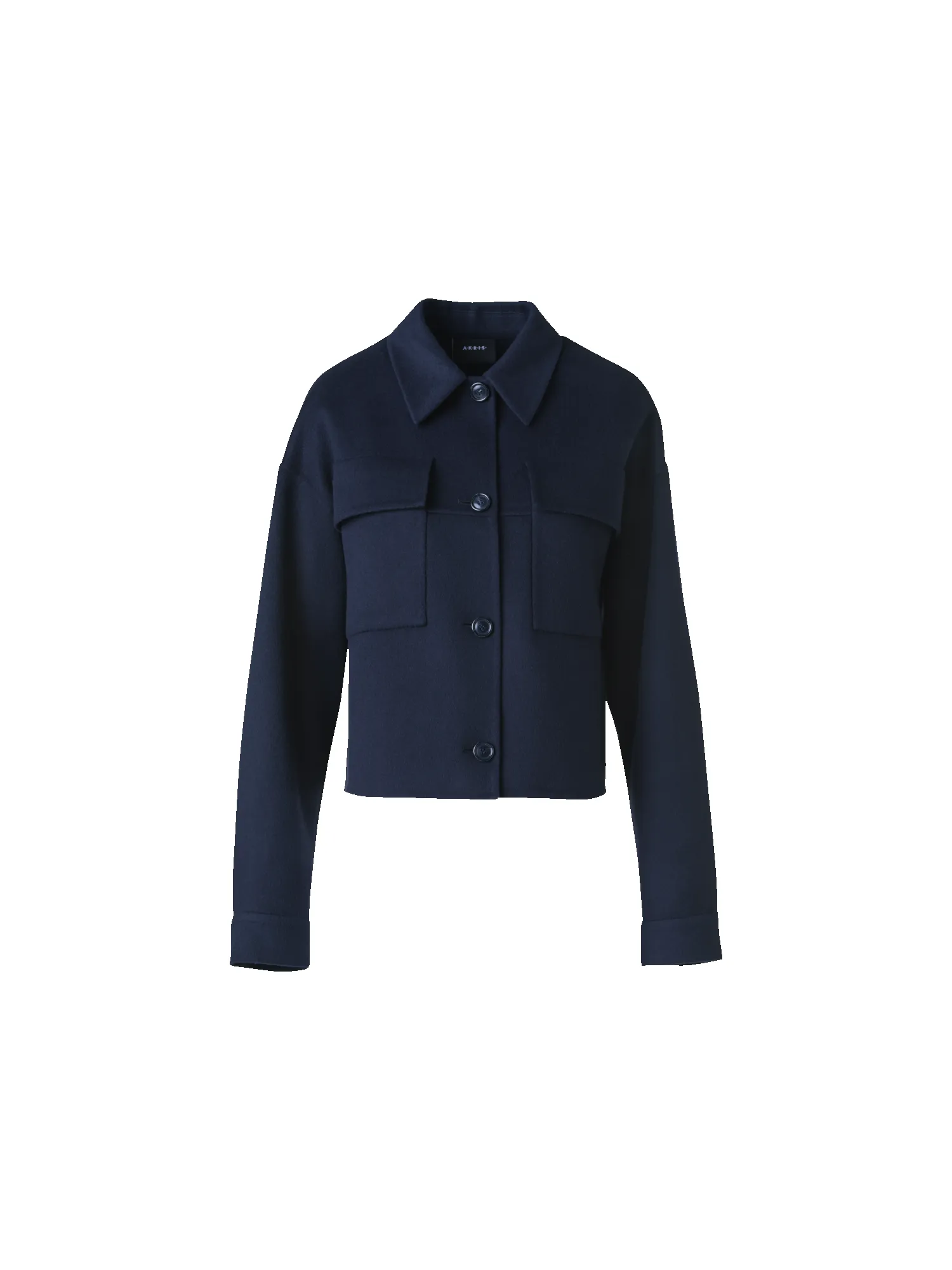 Short Boxy Cashmere Double-Face Shirt Jacket sold by Akris