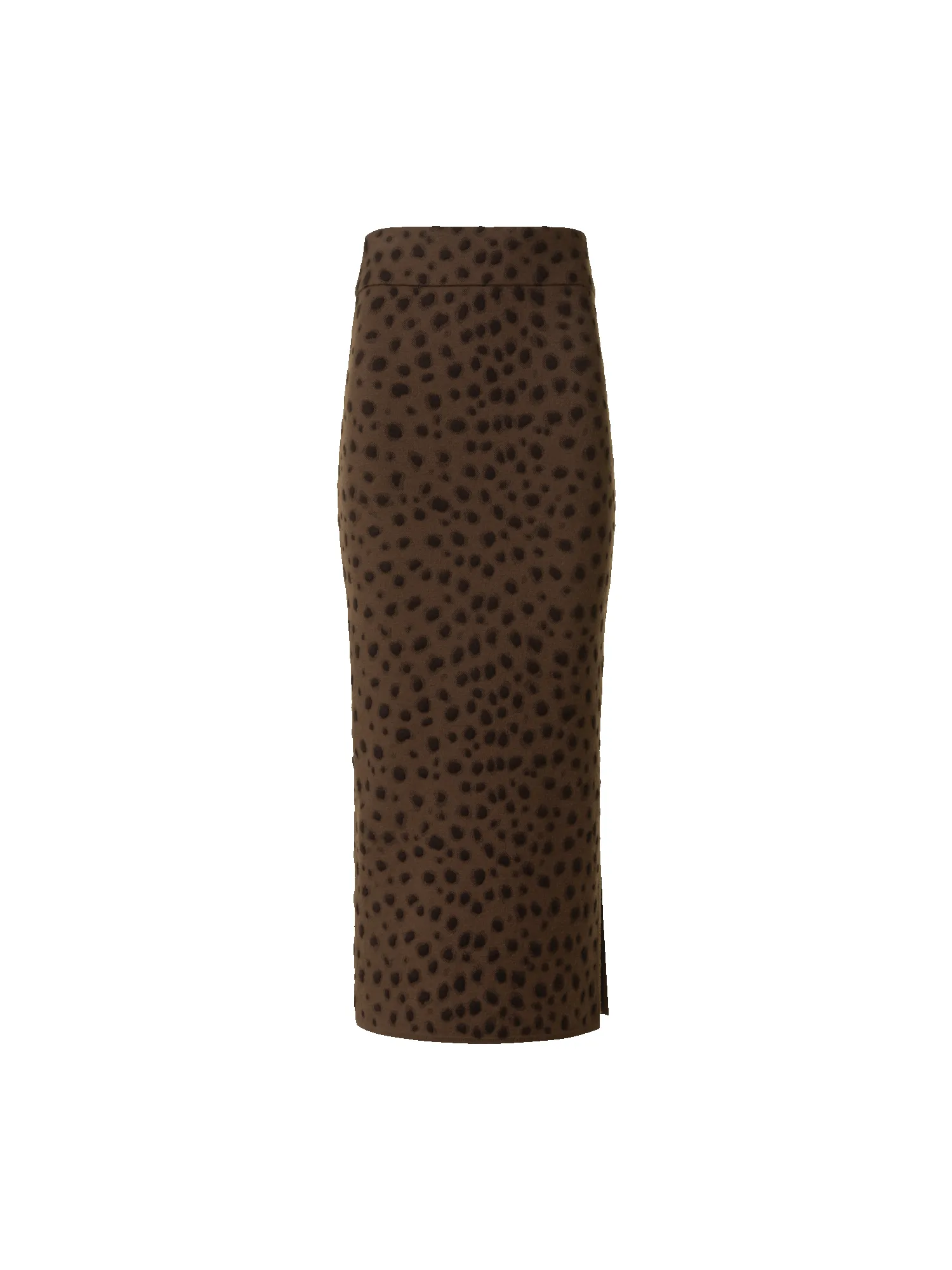 Merino Wool Knit Tube Skirt in Leopard Jacquard sold by Akris product image thumbnail 5