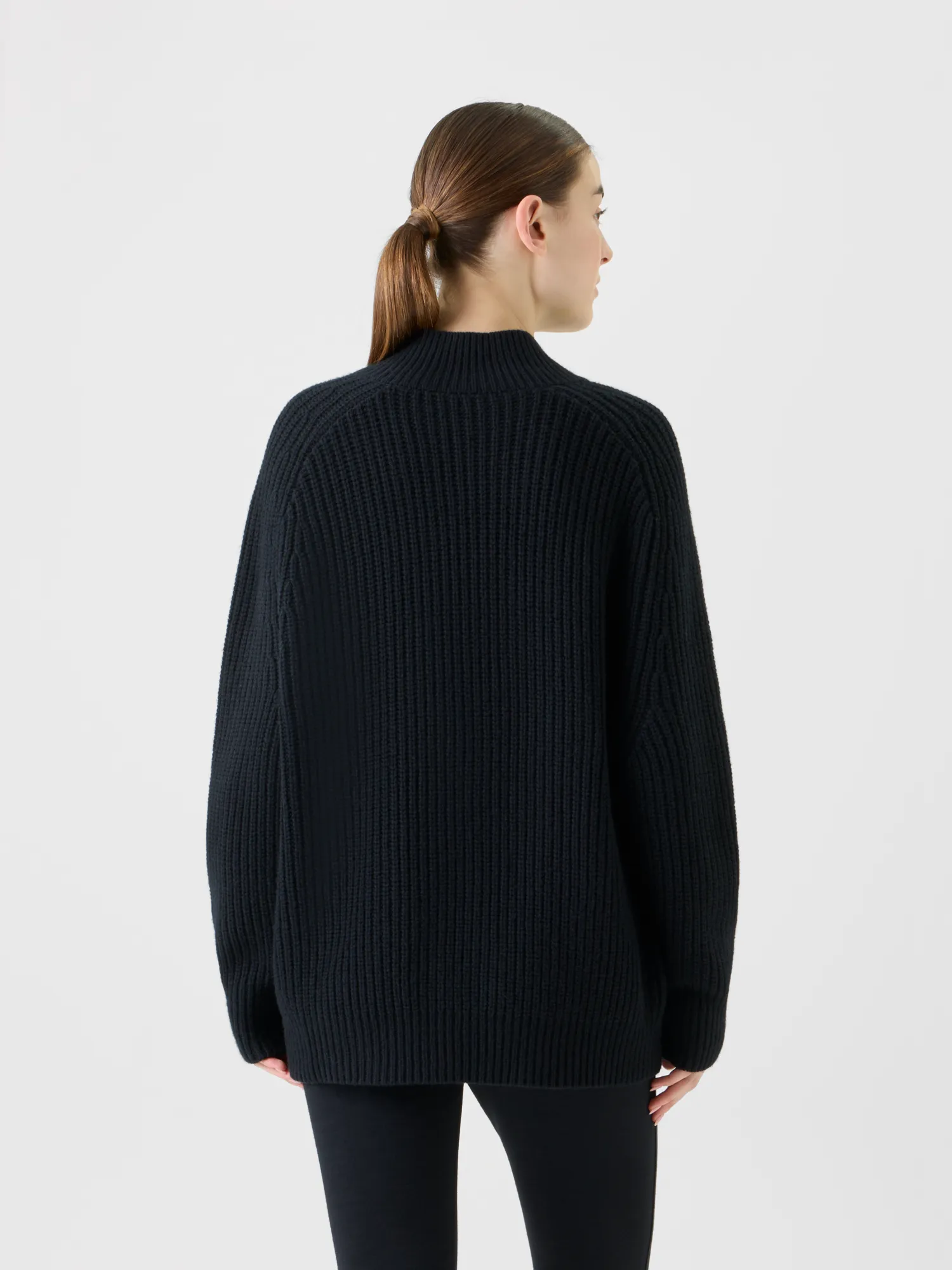 Oversized Wool Cashmere Mock Neck Knit Sweater sold by Akris product image thumbnail 5
