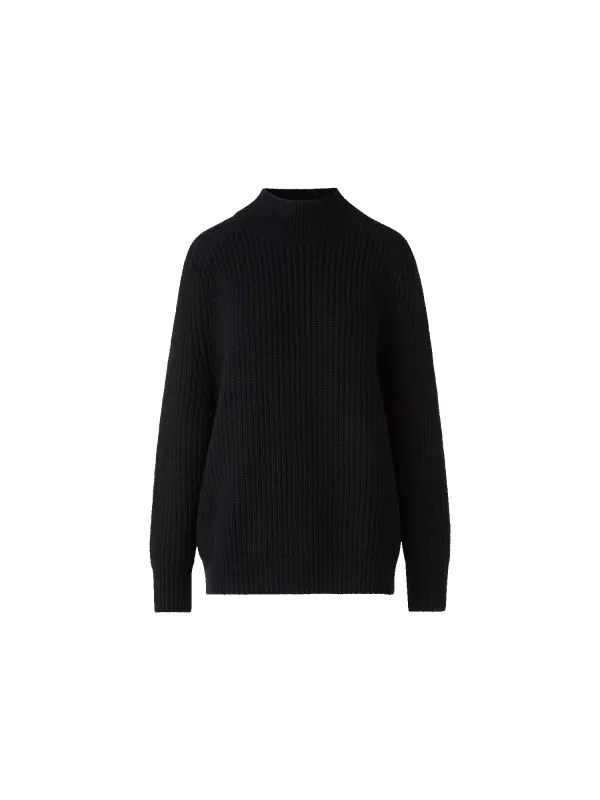 Oversized Wool Cashmere Mock Neck Knit Sweater sold by Akris