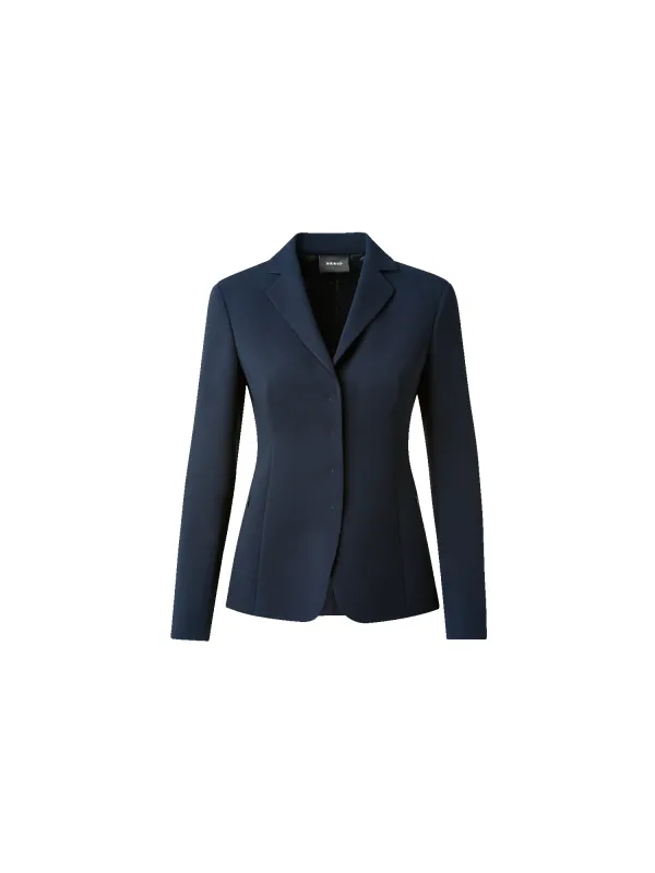 Wool Double-Face Blazer with Leather Collar sold by Akris