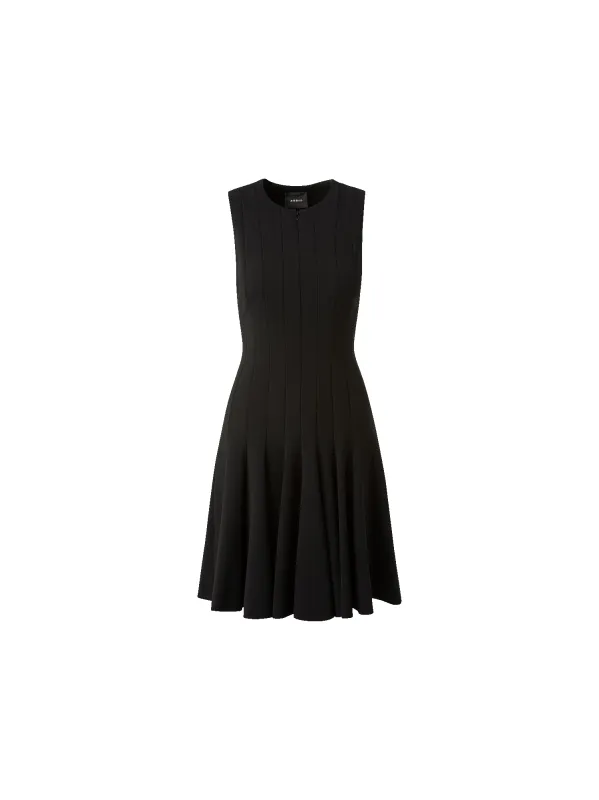 Wool Double-Face Dress with Skaters Pleats sold by Akris