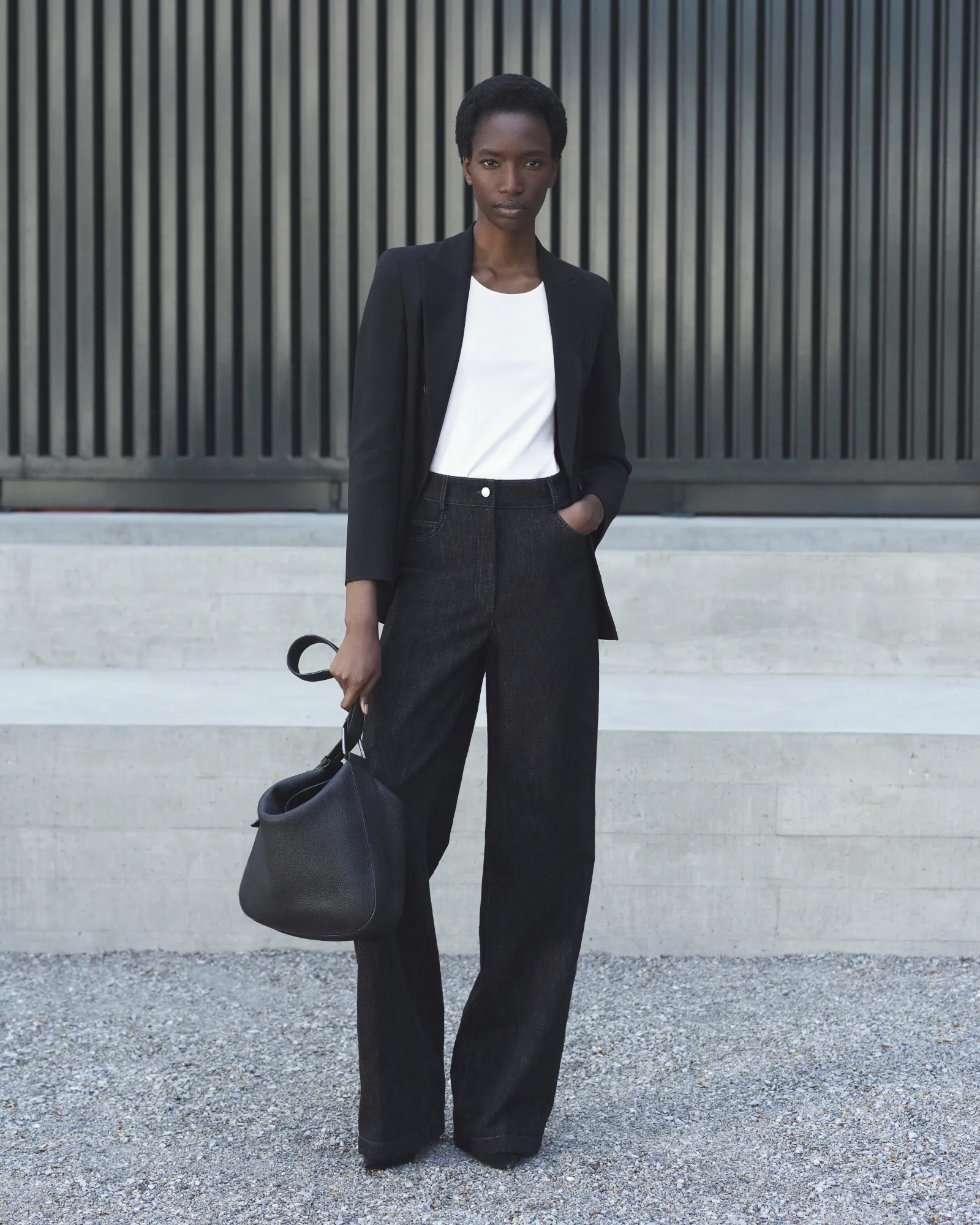 Wool Double-Face Blazer with Leather Collar sold by Akris product image thumbnail 2