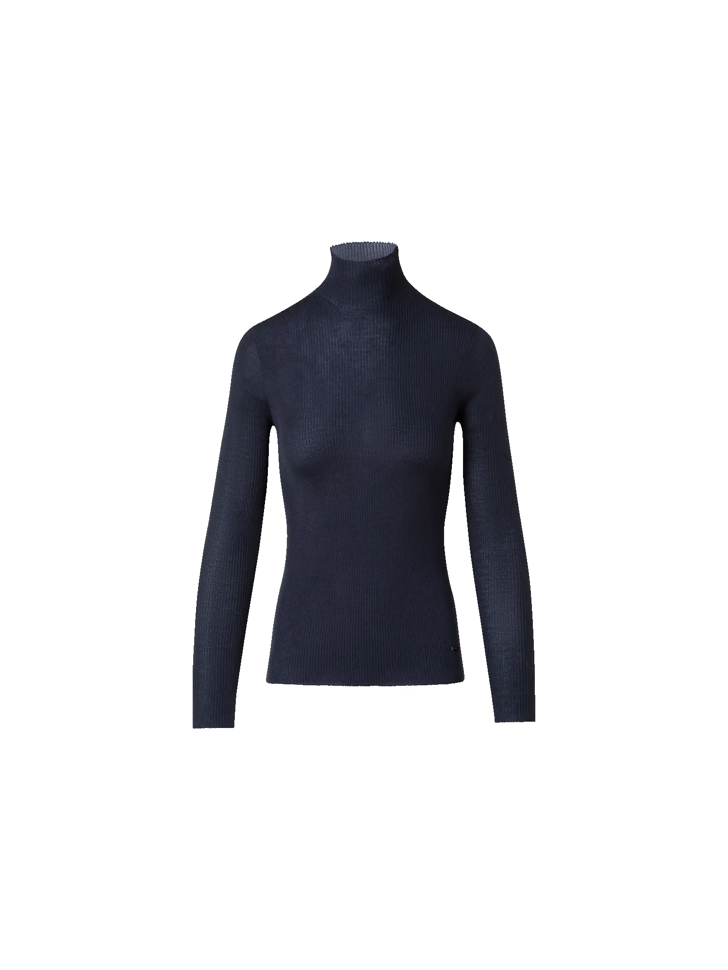 Fine Rib Cashmere Silk Mock Neck Pullover sold by Akris