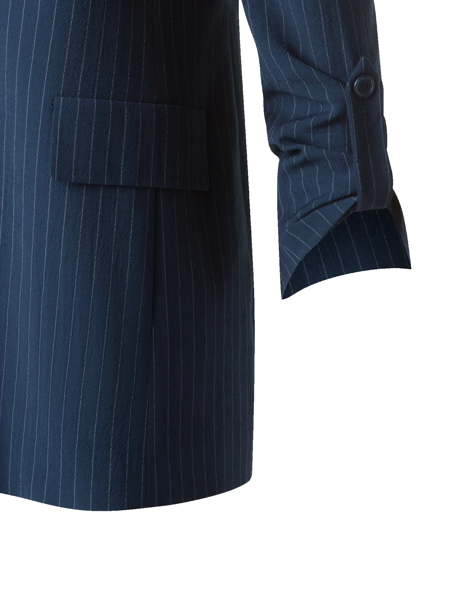 Relaxed Boyfriend Blazer in Striped Cool Wool sold by Akris product image thumbnail 3