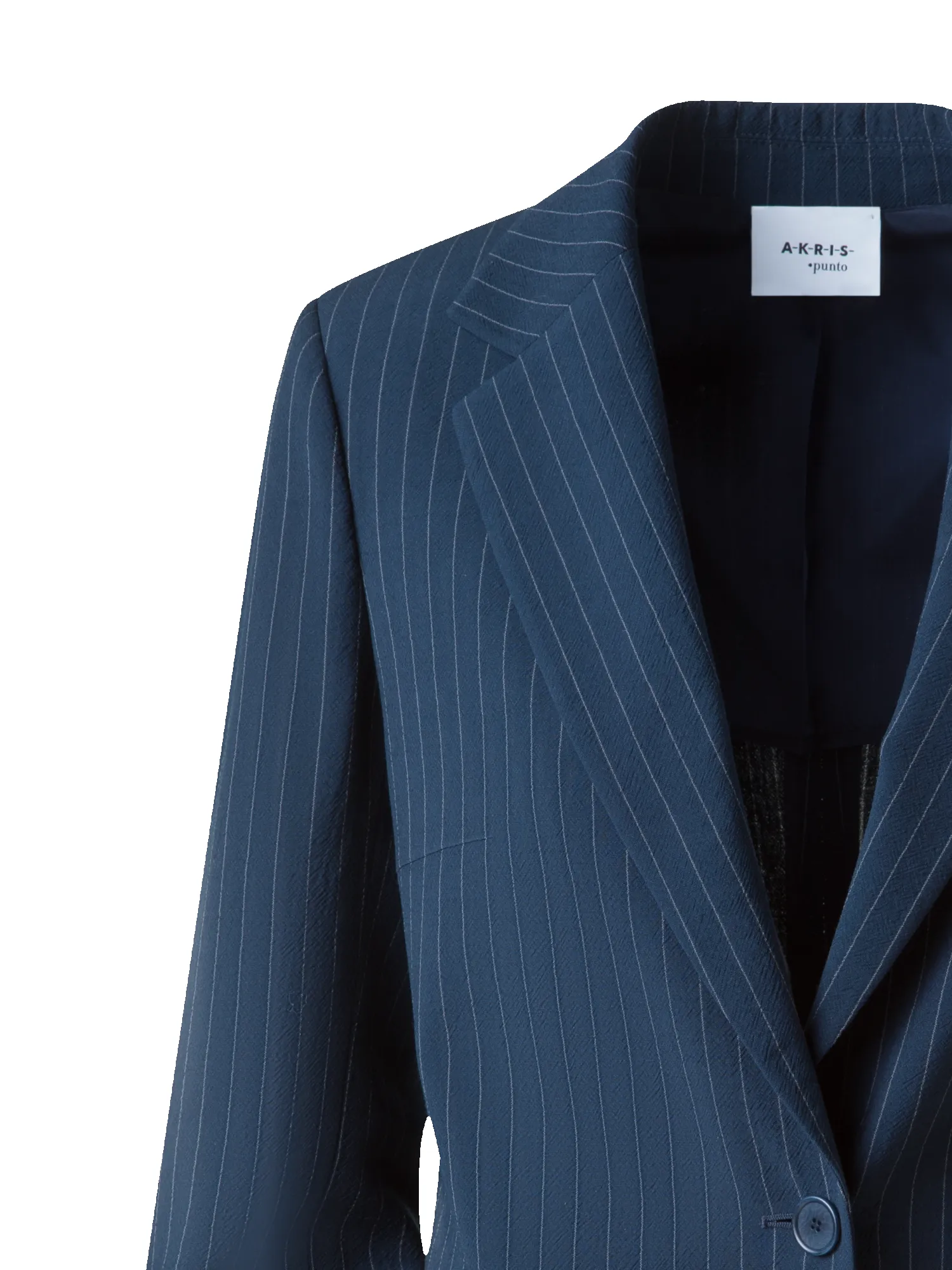 Relaxed Boyfriend Blazer in Striped Cool Wool sold by Akris product image thumbnail 5