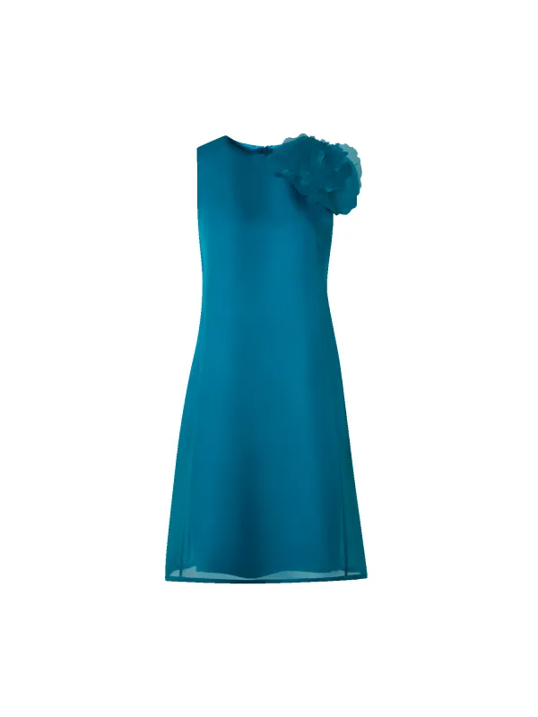 Silk Cocktail Dress with 3D Anemone sold by Akris