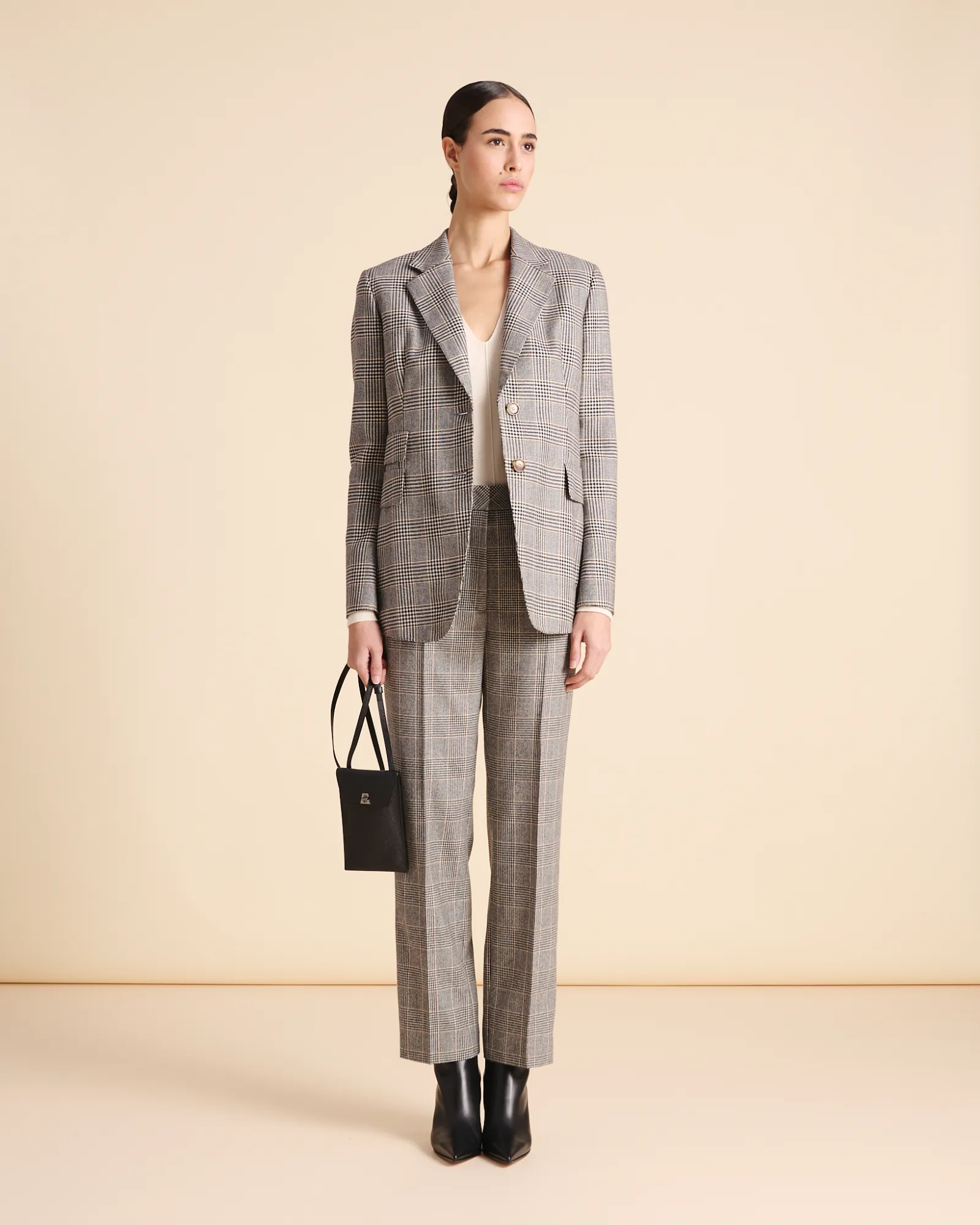 Long Prince of Wales Pure Cashmere Blazer sold by Akris product image thumbnail 2