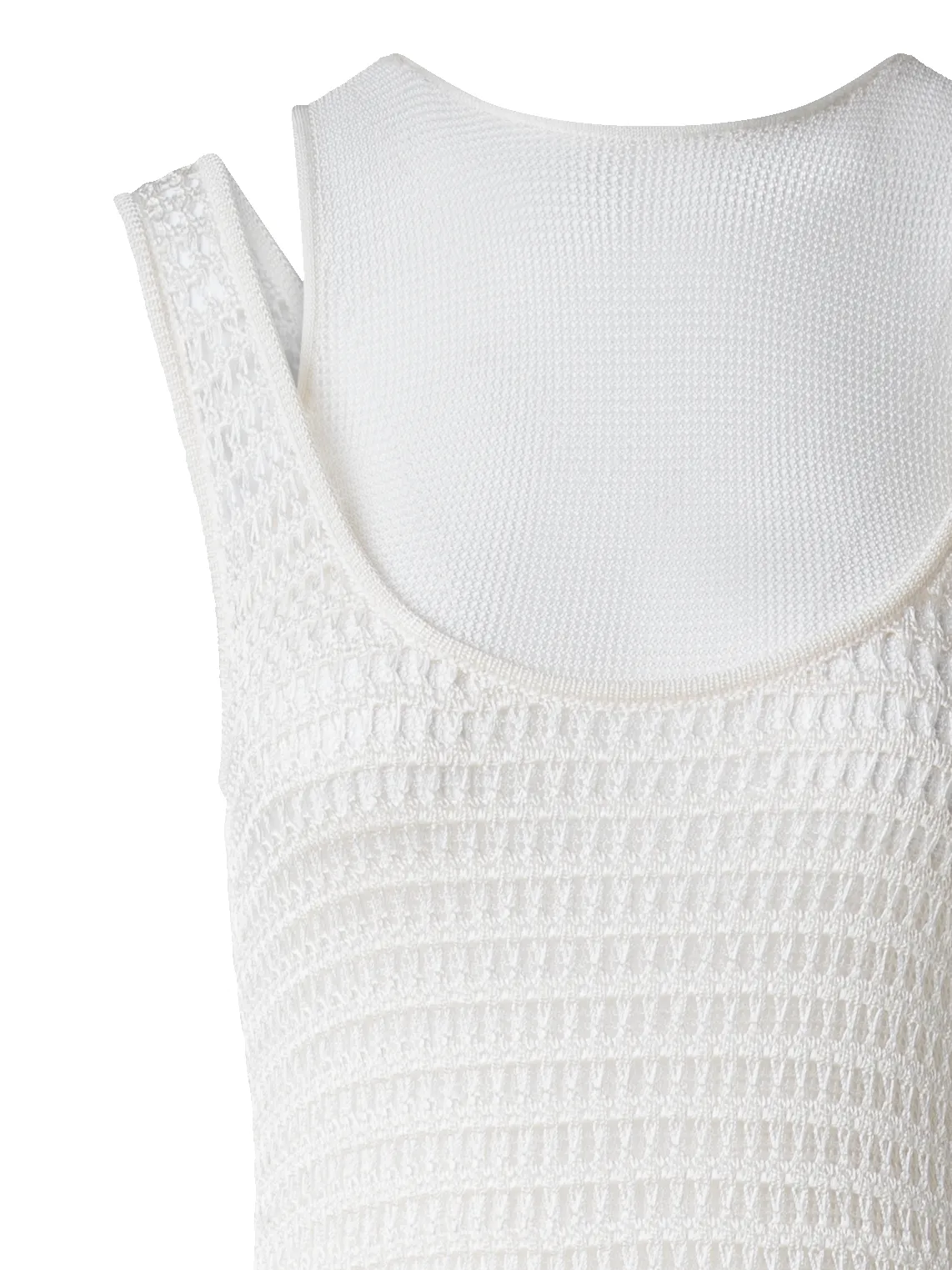 Bodycon Knit Dress in Layered Viscose Crochet sold by Akris product image thumbnail 5