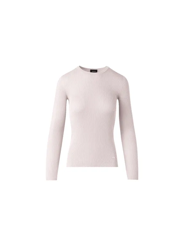Seamless Silk Cotton Knit Sweater made by Akris