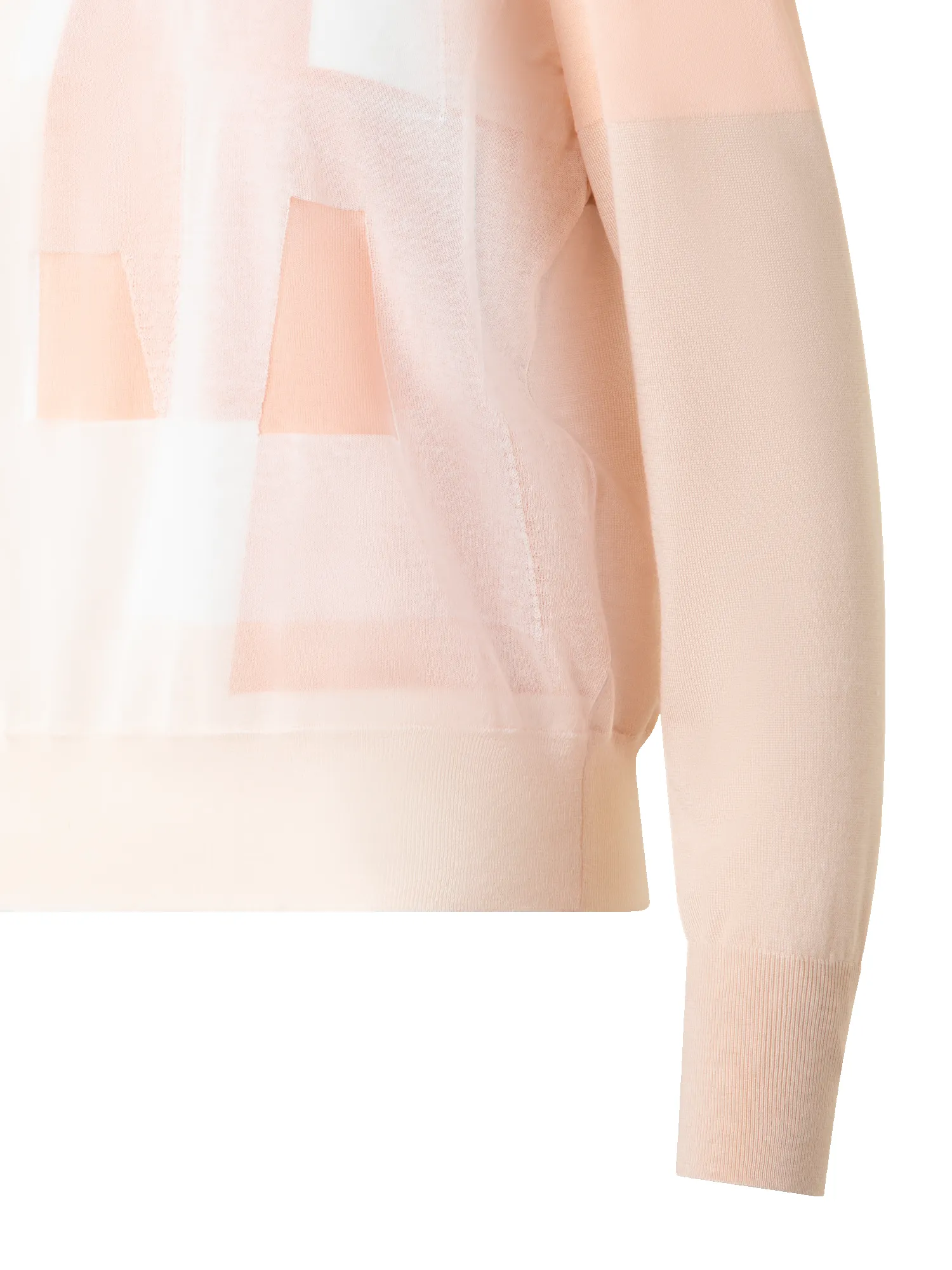 Double Layer Intarsia Long Sleeves Sweater sold by Akris product image thumbnail 2