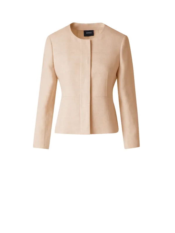 Fitted Jacket in Linen Double-Face sold by Akris