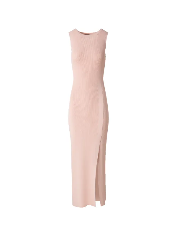 Fitted Tube Knit Dress with Side Slit sold by Akris