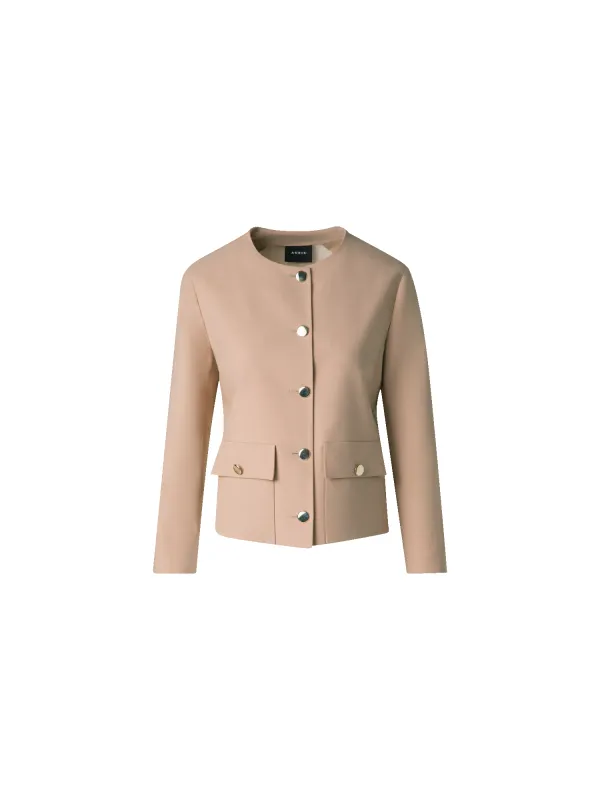 Cotton Double-Face Jacket with Gold Buttons sold by Akris