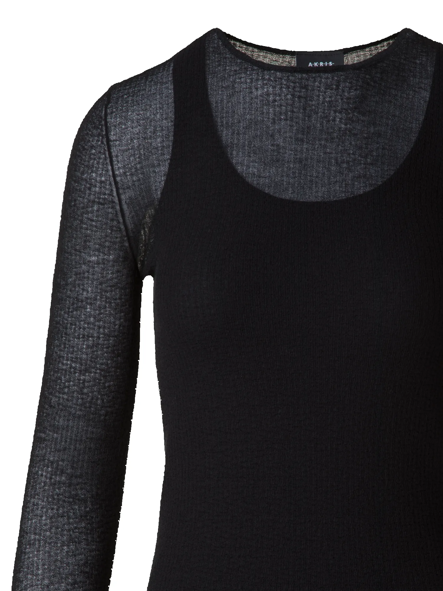 Double Layered Knit Sweater in Sheer Cotton sold by Akris product image thumbnail 5