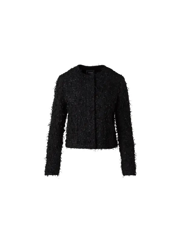 Short Jacket with Micro Sequins Fringed Bouclé sold by Akris