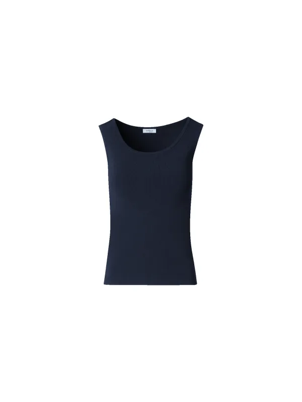 Fitted Knit Tank Top made by Akris Punto