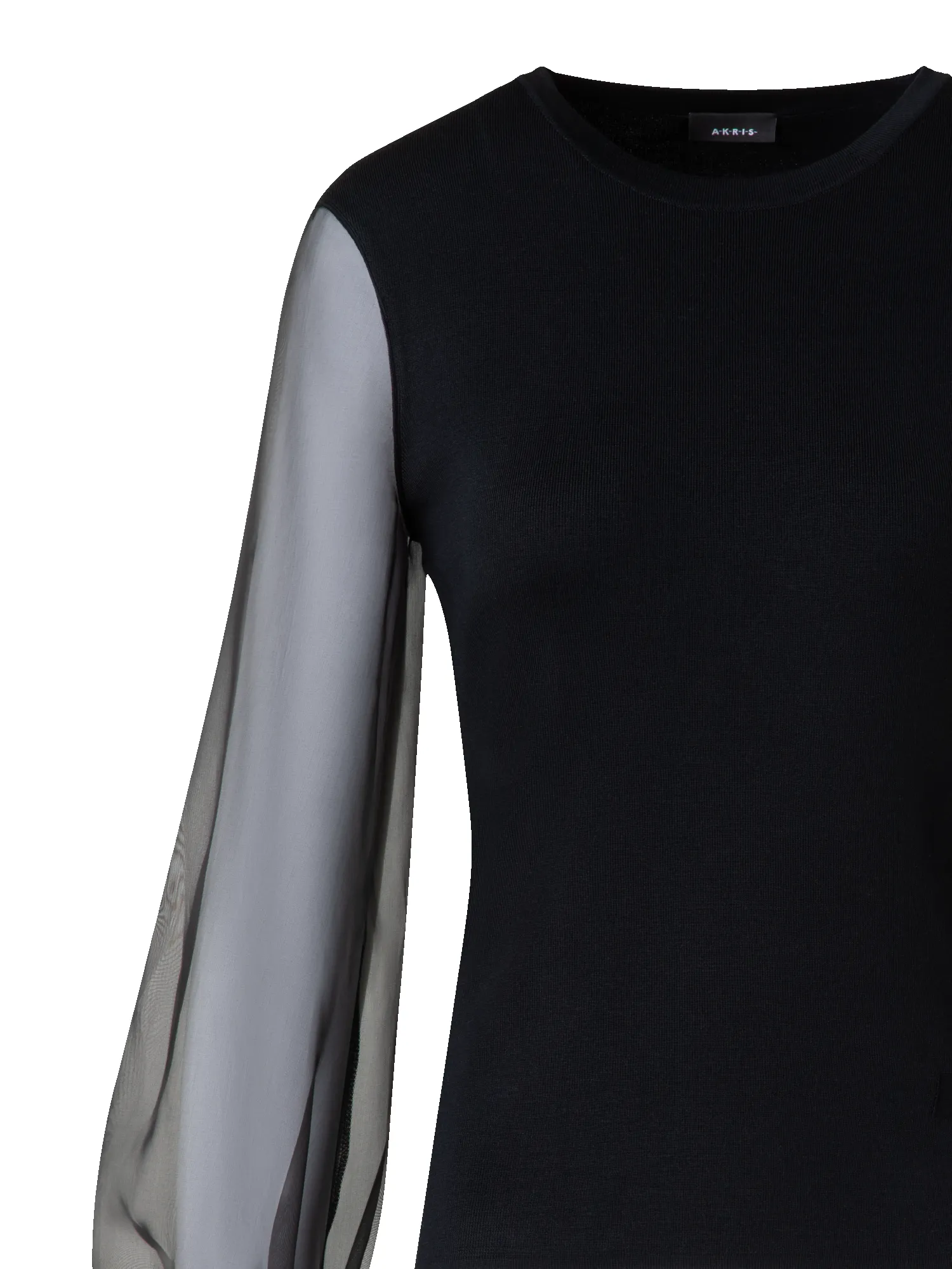 Silk Sweater with Sheer Organza Sleeves sold by Akris product image thumbnail 4